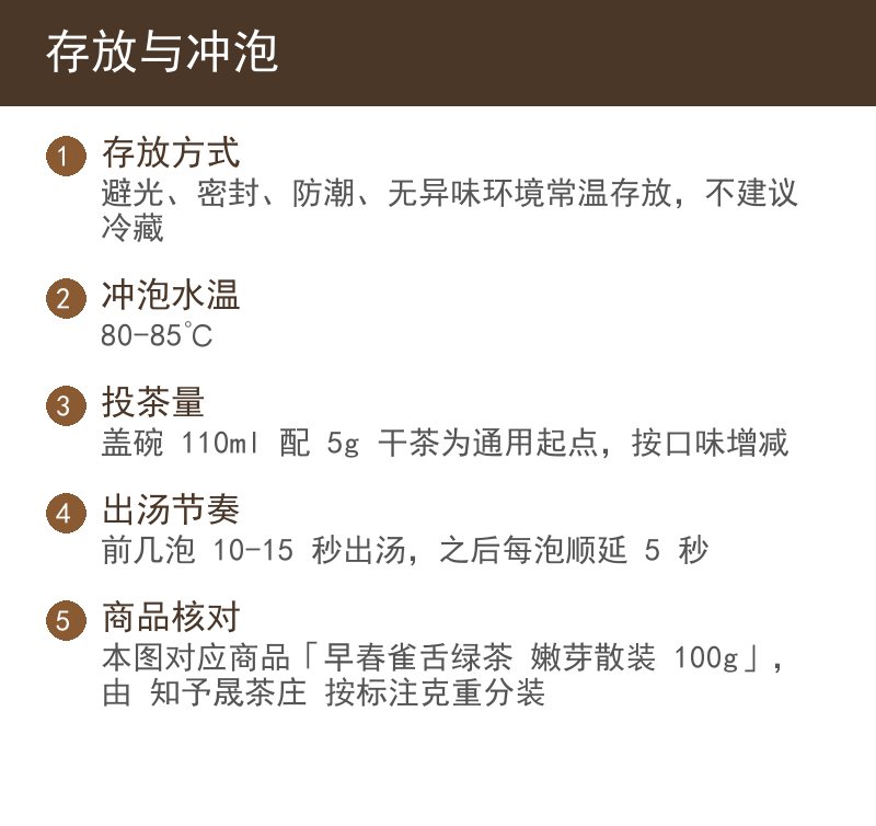 存放与冲泡