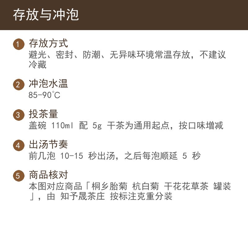 存放与冲泡